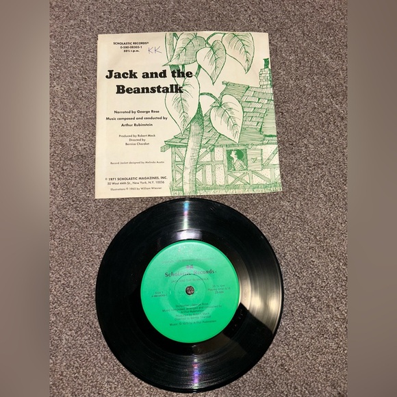 •5 FOR $10 KIDS TOYS• Jack & The Beanstalk 33 1/3 RPM PB Book + Record 1965 - Picture 10 of 11